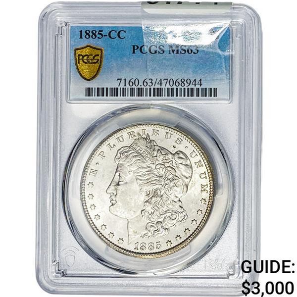 1885-CC Morgan Silver Dollar PCGS MS63