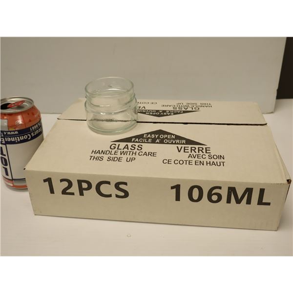 LOT DE 84 MINI POTS 106ml(SANS COUVERCLES) (7btes DE 12mcx)