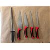 Image 1 : LOT DE 4 COUTEAUX ET 1 AIGUISEUR DE COUTEAUX