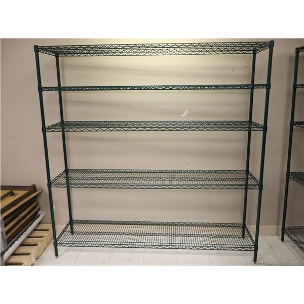 ÉTAGÈRE VERT-5 TABLETTES 72"x18"x73"