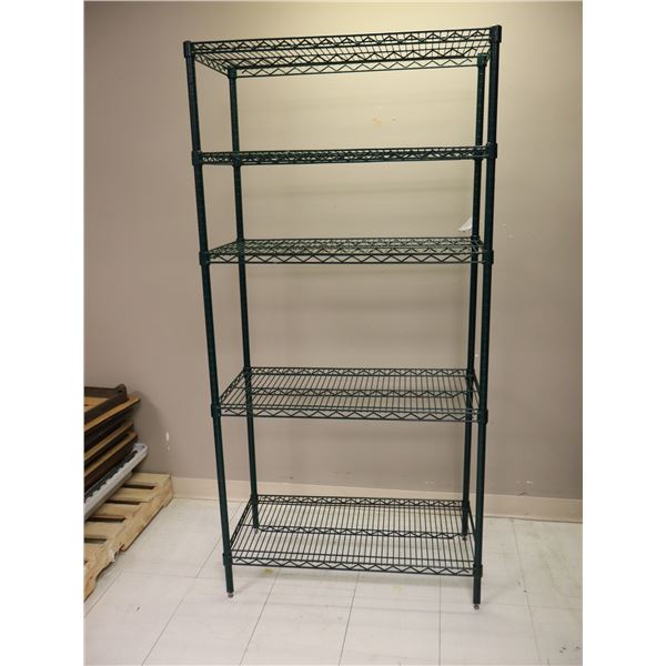 ÉTAGÈRE VERT-5 TABLETTES 36"x18"x73"