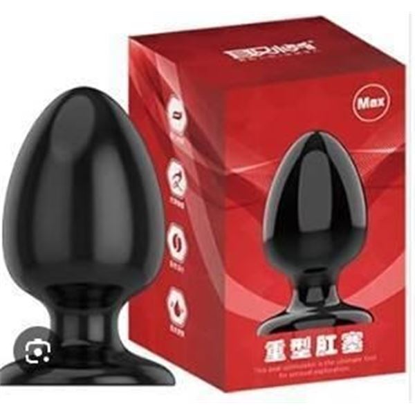 Heavy Duty Anal Plug, Model Max Plus, Black, 310g