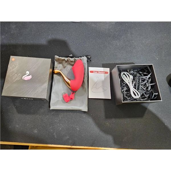 Swan-Shaped Personal Massager With Accessories