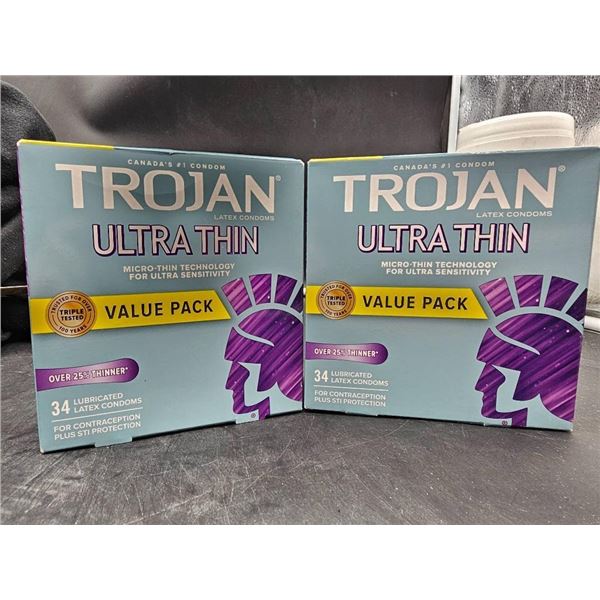 Trojan Ultra Thin Value Pack Condoms – 34 Count (2 Packs)