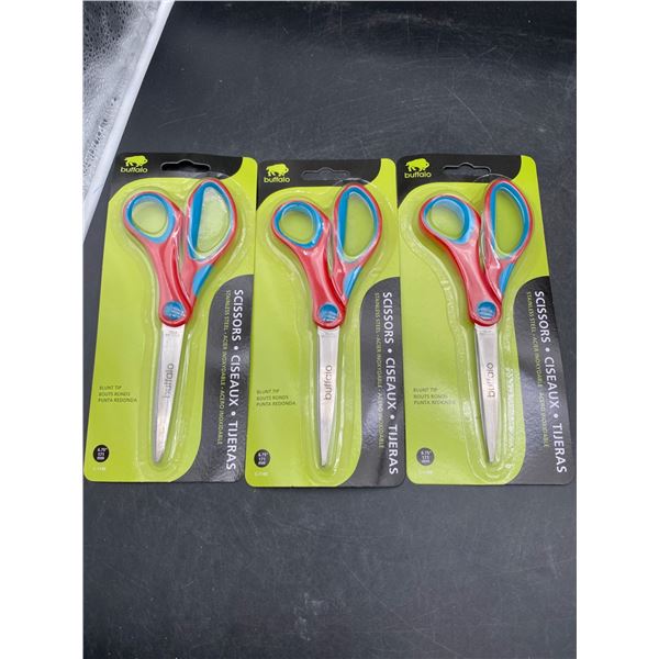 Buffalo Scissors Stainless Steel Lot of 3