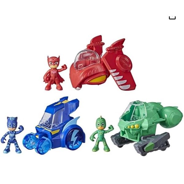 PJ Masks 3-in-1 Combiner Jet Preschool Toy, PJ Masks Toy Set with 3 Connecting PJ Masks Cars