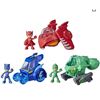 Image 1 : PJ Masks 3-in-1 Combiner Jet Preschool Toy, PJ Masks Toy Set with 3 Connecting PJ Masks Cars