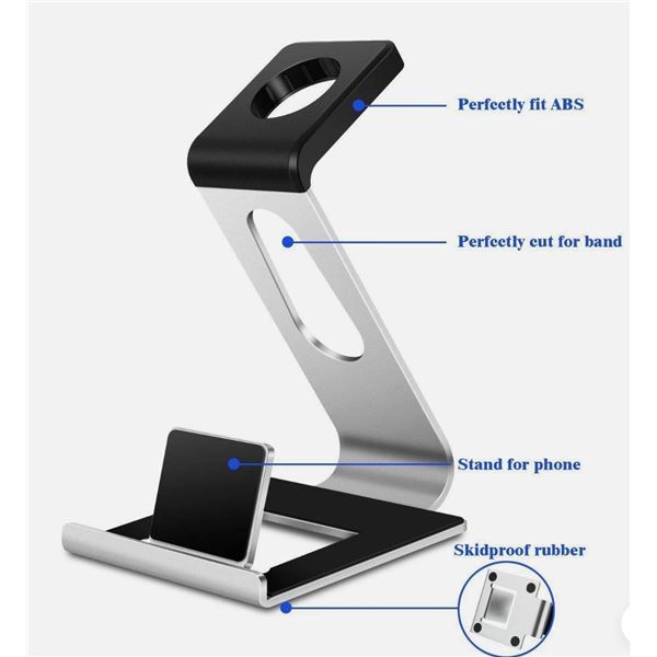 UoGrip Phone and Watch Desktop Docking Stand for All Apple Watches with Aluminum Design
