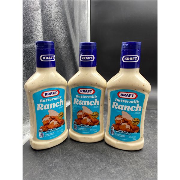 Kraft Buttermilk Ranch Dressing 473ml Bottles (3 Count)