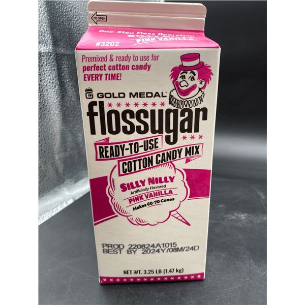 Gold Medal Flossugar #3202 Ready-To-Use Pink Vanilla Cotton Candy Mix, 3.25 lbs