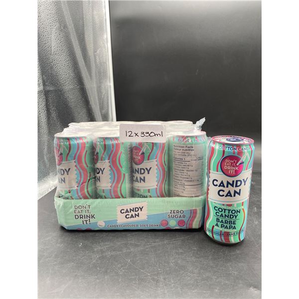 Candy Can Cotton Candy Flavor Sparkling Drink 12 x 330ml