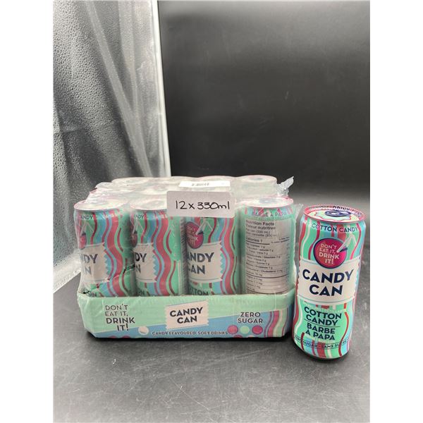 Candy Can Cotton Candy Flavor Sparkling Drink 12 x 330ml