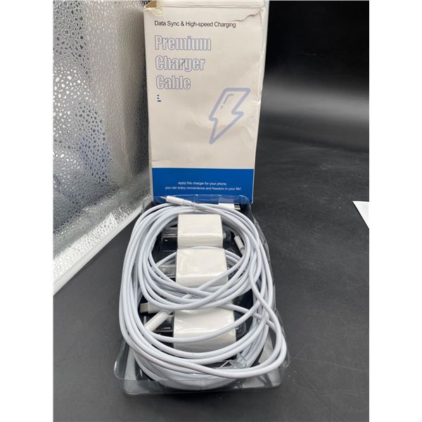 3 USB-C Power Adapters with Charging Cables