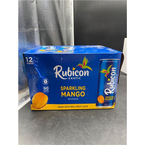 Rubicon Exotic Sparkling Mango Beverage, 12 Cans, 355 mL Each