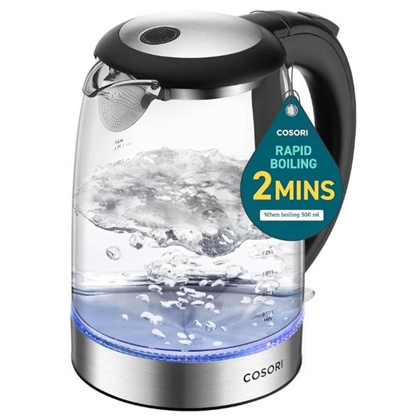 Cosori Electric Glass Kettle Model GK172-CO with 1.7L Capacity