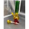 Image 2 : Glass Water Pipe With Green, Yellow, and Red Gradient