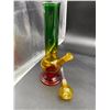 Image 3 : Glass Water Pipe With Green, Yellow, and Red Gradient