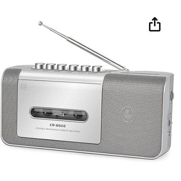 Portable Cassette Recorder Player:Retro Cassette Tape Player with AM FM, Vintage Cassette Player wit