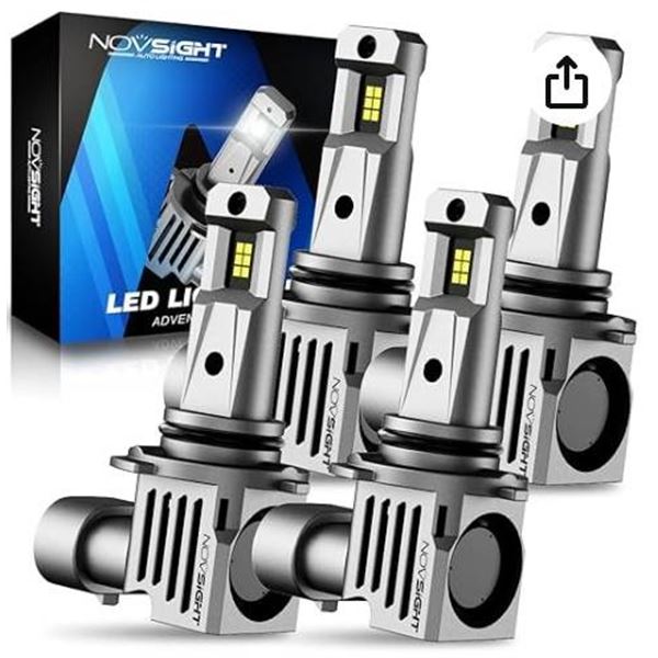 Novsight 9005 H11 Mini LED Bulbs, Pack of 4, 6500K