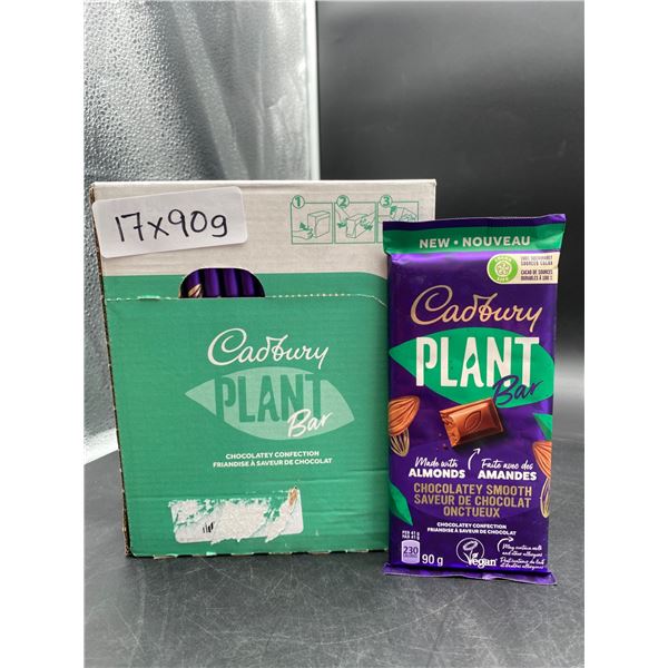 Cadbury Plant Bar with Almonds 90g Bars, Lot of 17