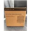Image 2 : Annova Mesh Desk Organizer Rotate with 6 Compartments Round Spinning Tidy Candy/Pen Holder Desk Acce