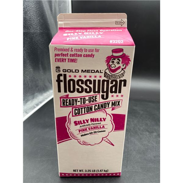 Gold Medal Flossugar Ready-to-Use Cotton Candy Mix, 3.25 lb, Pink Vanilla