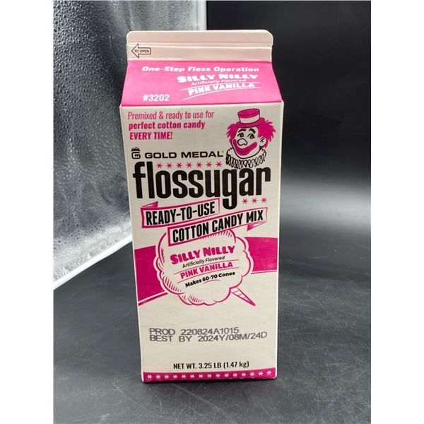 Gold Medal Flossugar Ready-to-Use Cotton Candy Mix, 3.25 lb, Pink Vanilla
