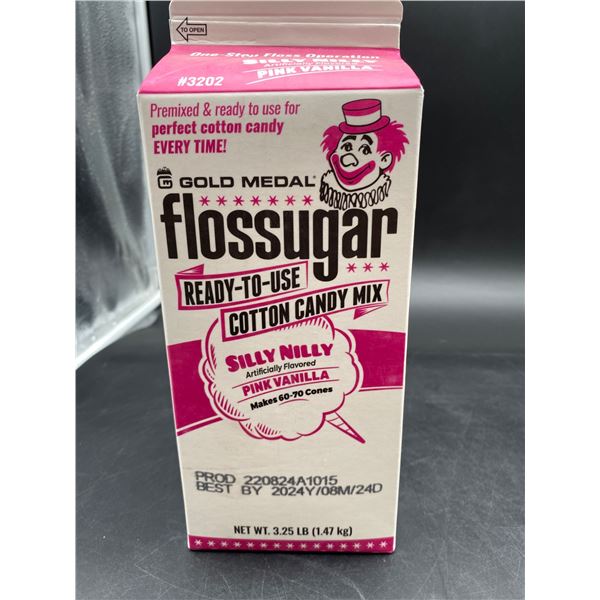 Gold Medal Flossugar Ready-to-Use Cotton Candy Mix, 3.25 lb, Pink Vanilla