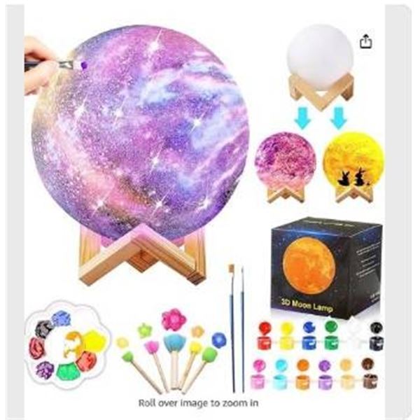 Painting Lamp DIY Kit for Ages 3+ with Supplies and Coloring Accessories