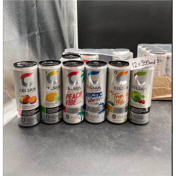 Celsius Energy Drinks Assortment, 12 x 355ml Cans
