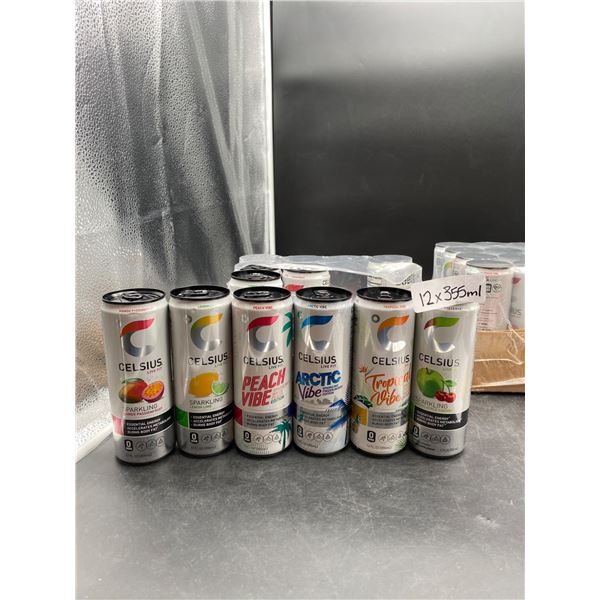 Celsius Energy Drinks Assortment, 12 x 355ml Cans
