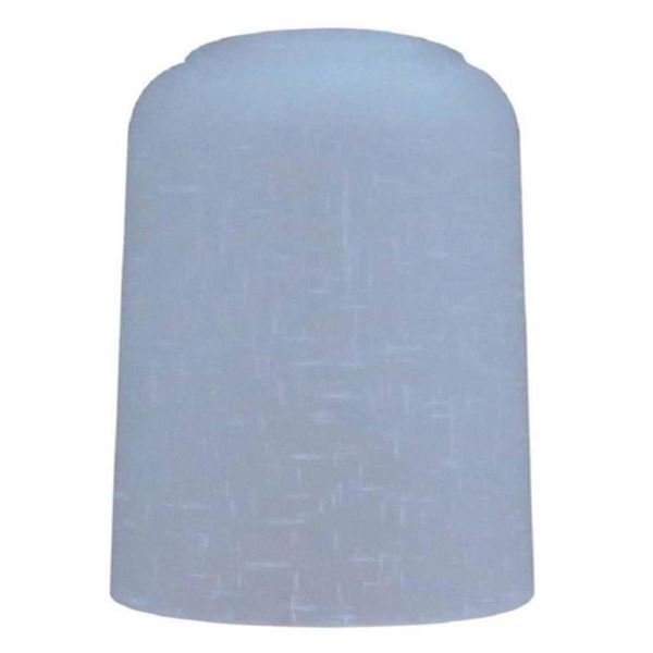 Litex Linen White 5.5-in x 4.3-in Textured Glass Cylinder Shade Pack of 4