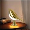 Image 1 : RUIOMII Bird Lamp with 3 Color Temperatures, RechargeableTouch Dimming Bird Night Light Champagne