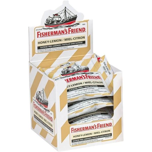 FishermanÕs Friend Honey-Lemon Sugar-Free Lozenges, 8 x 22 Count Packs