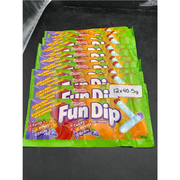 Fun Dip Candy 12-Pack, 40.5g Each, Assorted Flavors