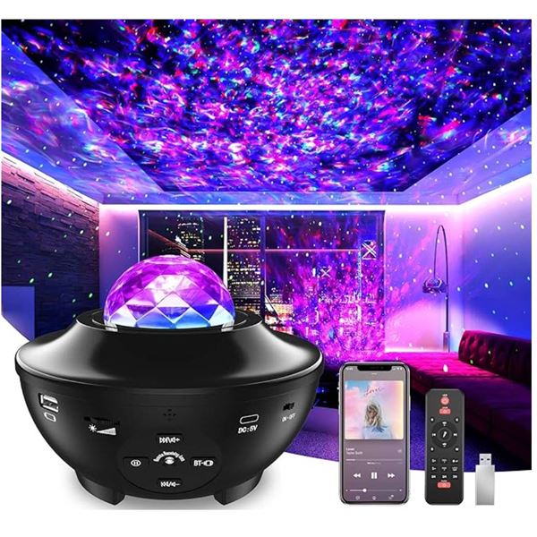 Smart Night Light Galaxy Projector With Multiple Modes and Remote Control