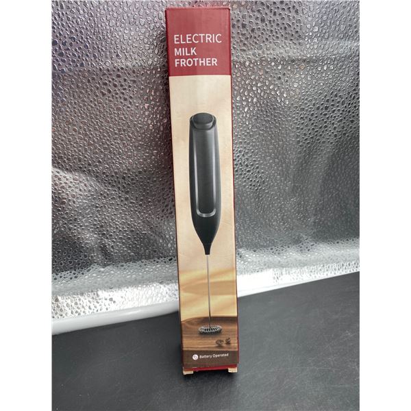 Electric Milk Frother with Stainless Steel Whisk