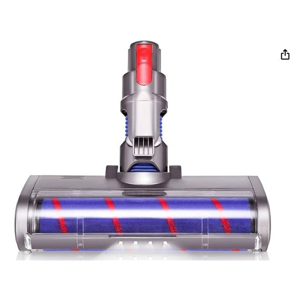 UTRBATT Soft Roller Head Attachment with LED Light Compatible with Dyson V7 V8 V10 V11 V15 Models Co