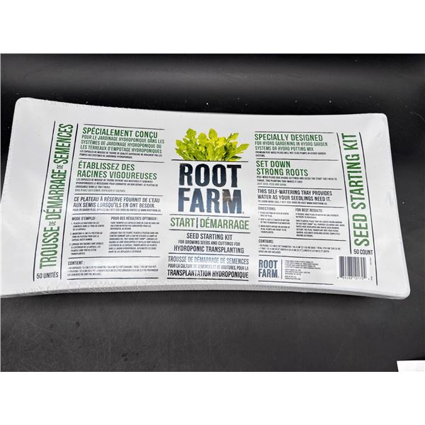 Root Farm Seed Starting Kit with Hydro Growing Medium 50ct