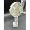 Image 2 : Portable Handheld Fan With Charging Dock, White