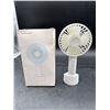 Image 1 : Portable Handheld Fan With Charging Dock, White