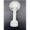 Image 3 : Portable Handheld Fan With Charging Dock, White