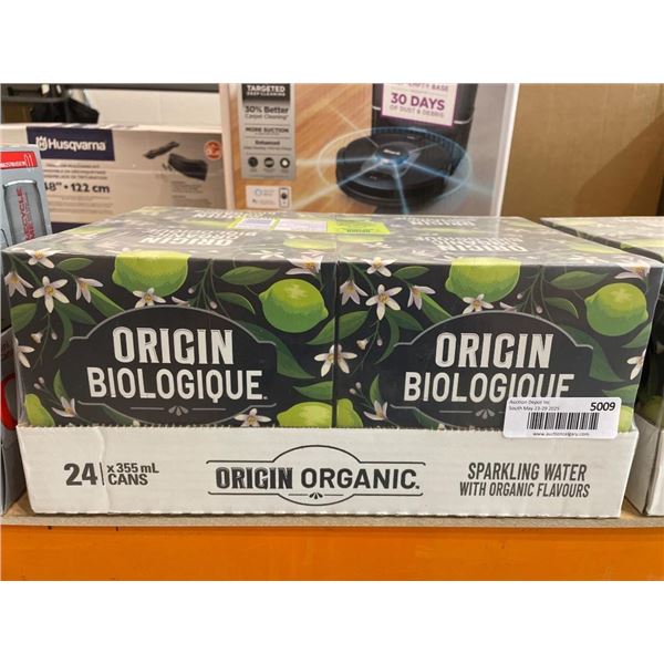 Origin Organic Lime Sparkling Water – 24 x 355 mL Cans