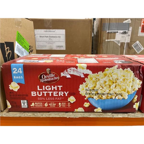 Orville Redenbacher’s Light Buttery Popcorn, 24 Bags, 50 Percent Less Fat