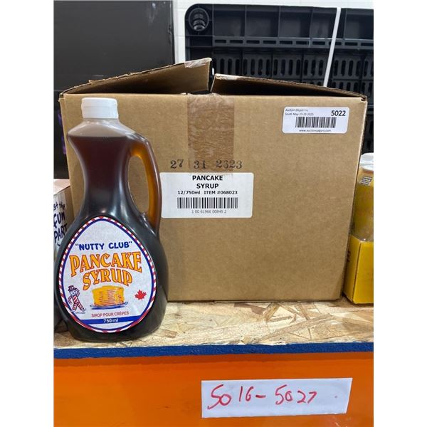Nutty Club Pancake Syrup 750ml Bottles (Case of 12)