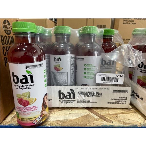 Bai Raspberry Lemonade Bottled Beverage 12-Pack 530ml Each