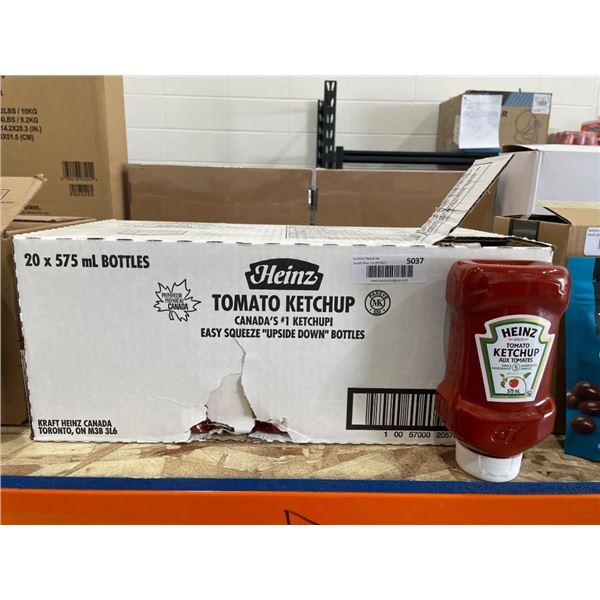 Case of 20 Heinz Easy Squeeze Upside Down Bottles, 575 mL Each