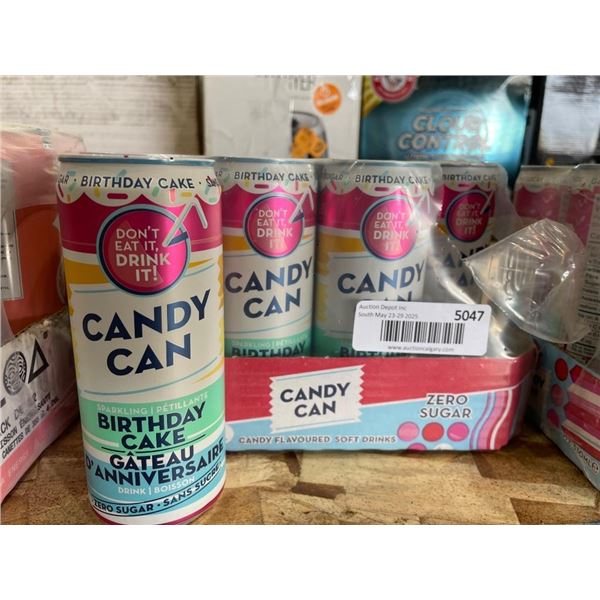 Candy Can Birthday Cake Sparkling Soft Drinks, Zero Sugar 12 x 355ml