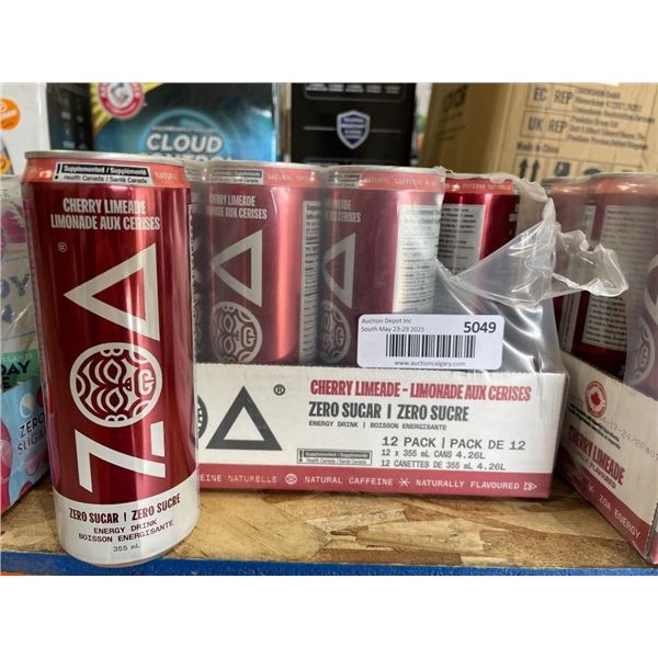 ZOA Cherry Limeade Zero Sugar 12-Pack Beverage Cans, 355 mL Each