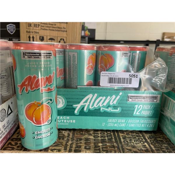 Alani Nu Energy Drink Peach Flavor 12-Pack 355 mL Cans